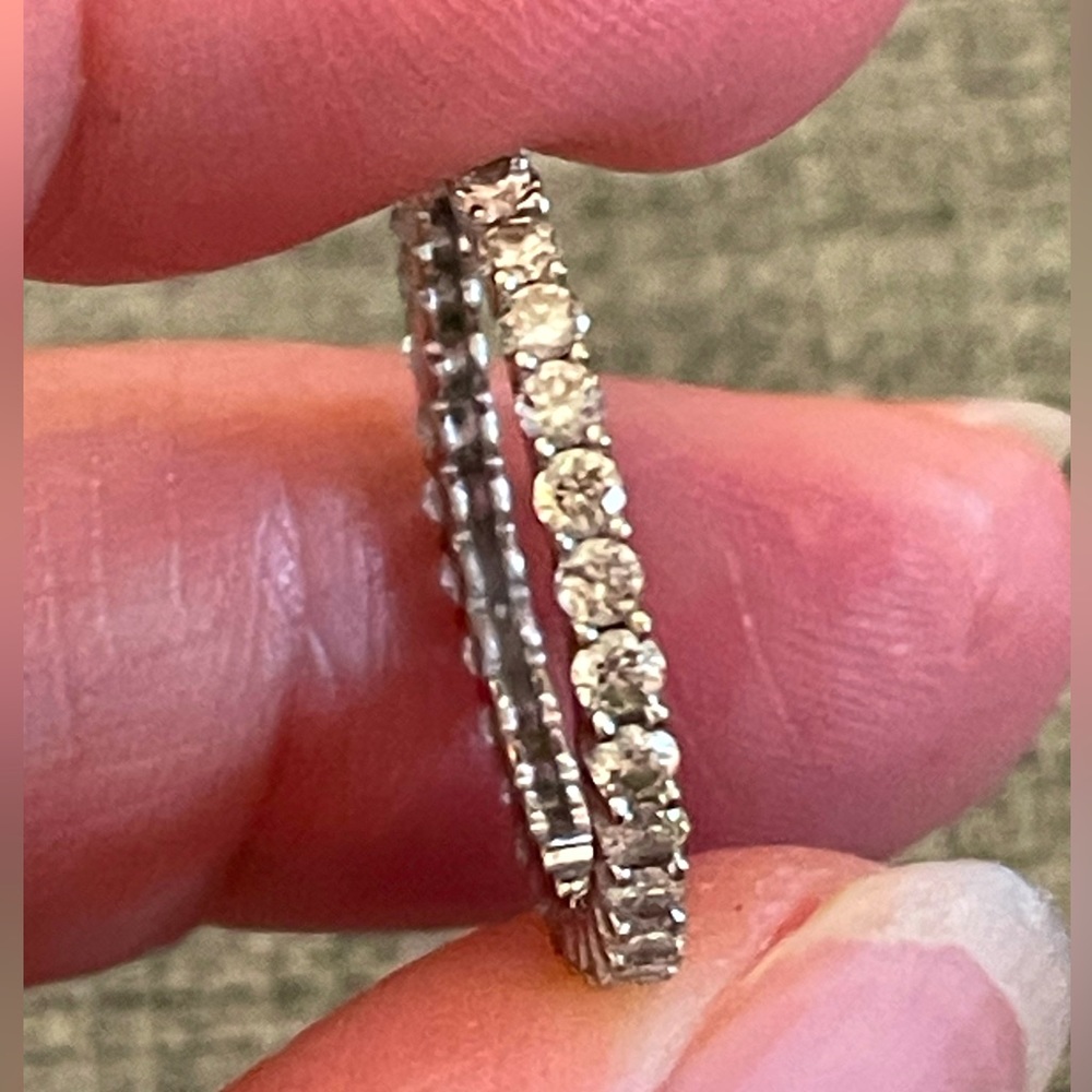 Eternity ring 1.00 CTW Natural Diamond 18K WG Size 6